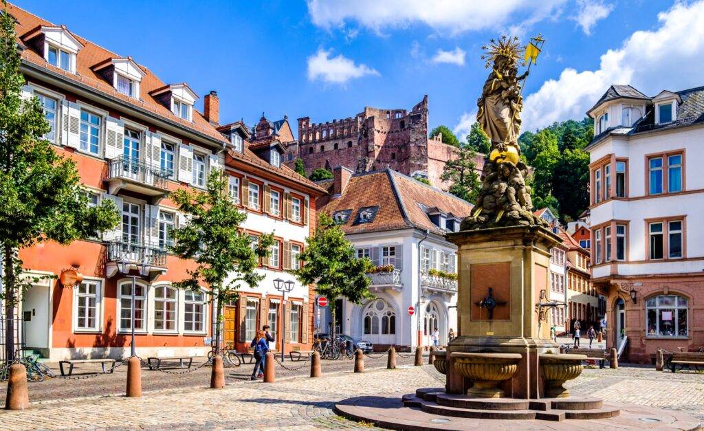 Historische Gebäude in der Altstadt von Heidelberg