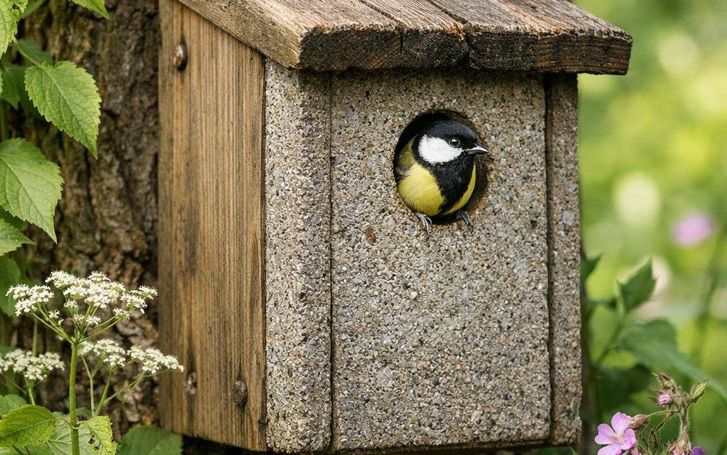 Robuste Brutplätze für Wildvögel: Holzbeton Nistkästen